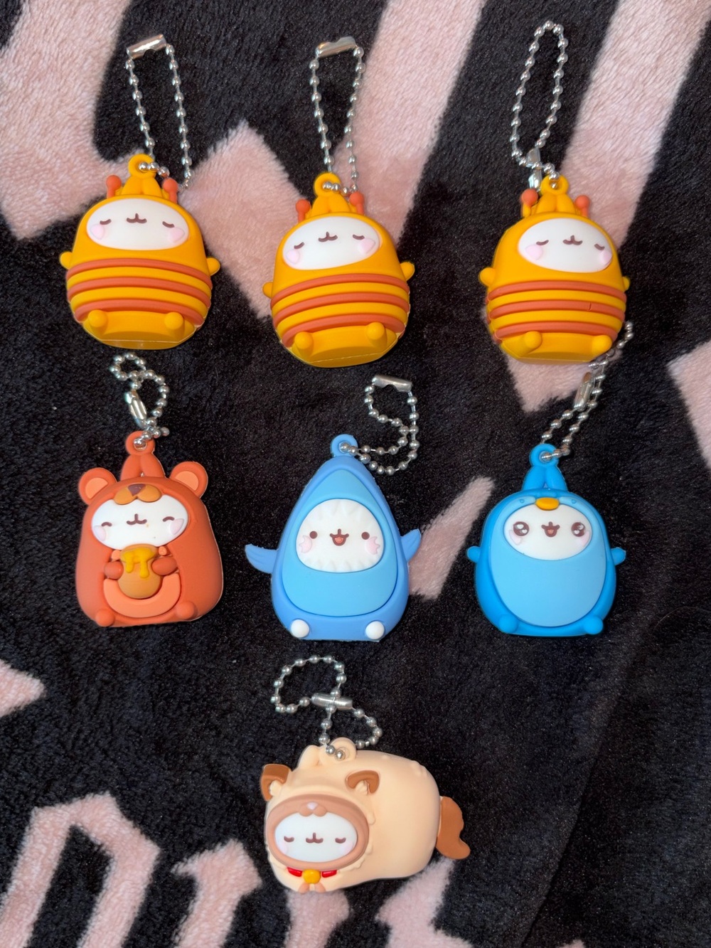 Molang Pajanimals Charm Pet Keychain